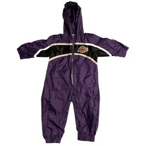 Los Angeles Lakers NBA Purple and Black Zip-Up Windbreaker For Baby/24M